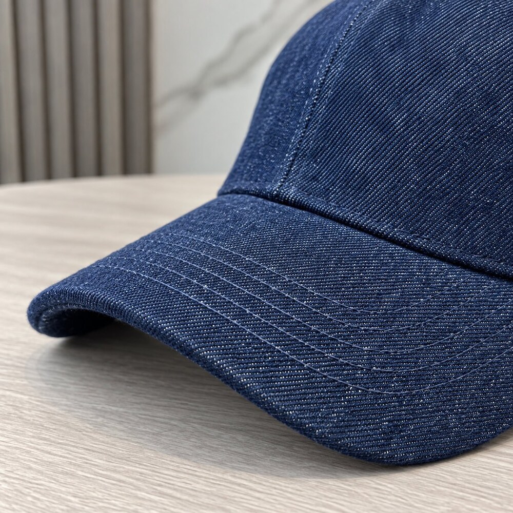 CELINE Dark Wash Denim Baseball Cap - Picture 6 of 6